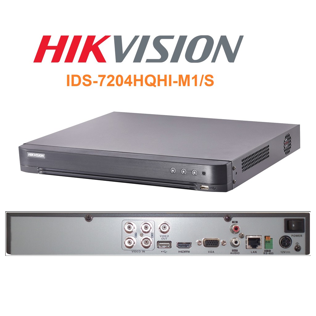 DVR Hikvision de 4 Canales Turbo HD 5MP con tecnología Acusense IDS-7204HUHI-M1/S